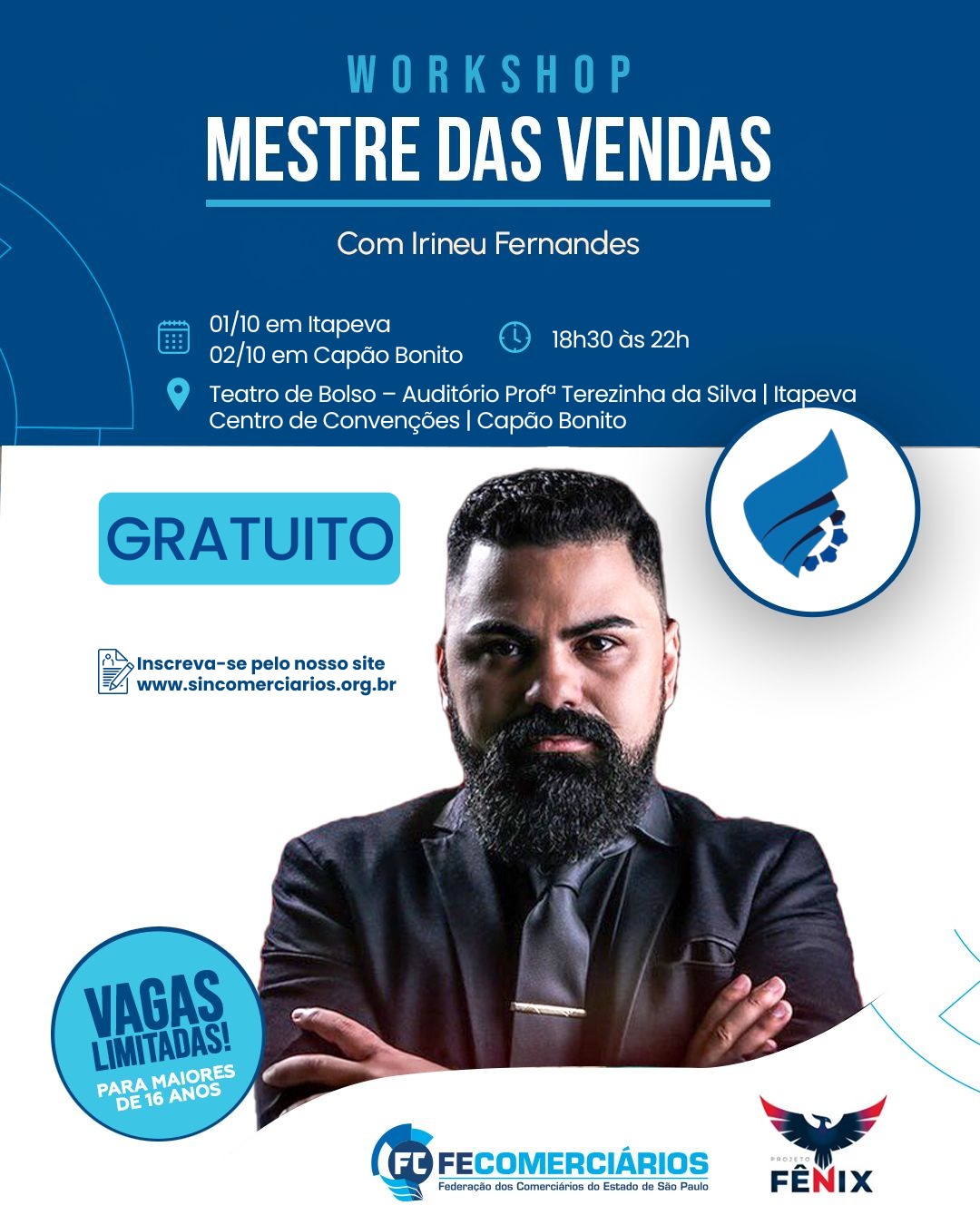 Sincomerciários promove workshop gratuito de vendas