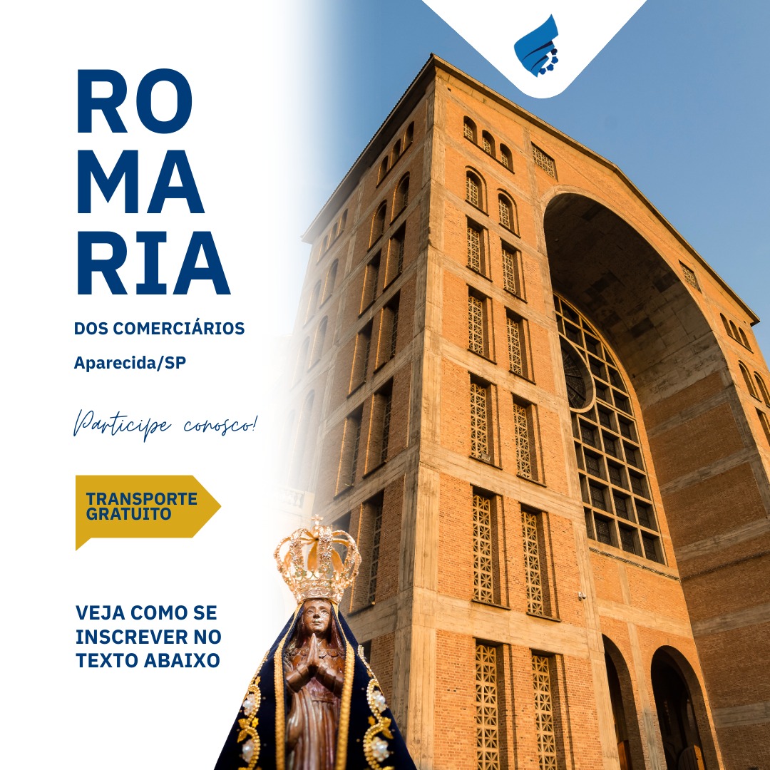 Comerciários terão viagem gratuita a Aparecida do Norte com o Sincomerciários